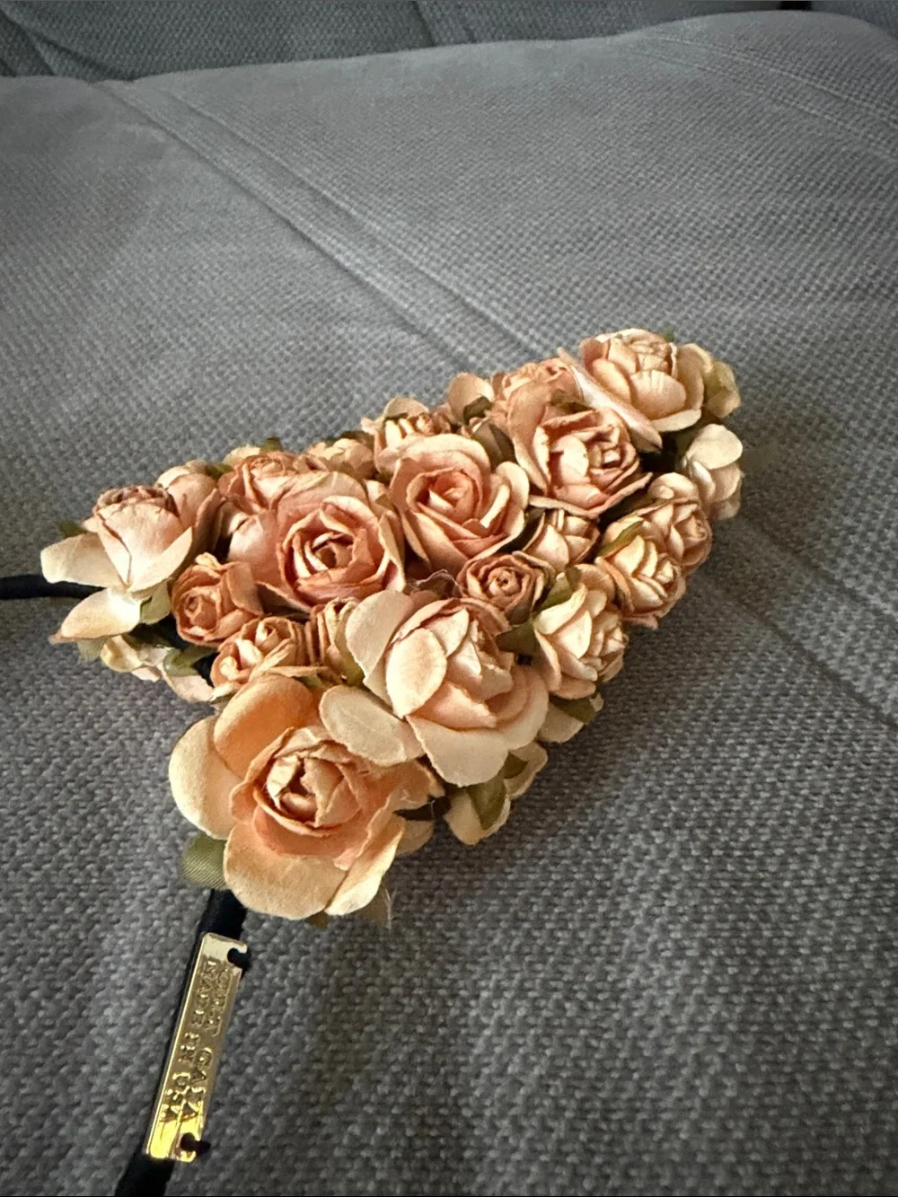 cult gaia Peach Floral Cat Ear Headband